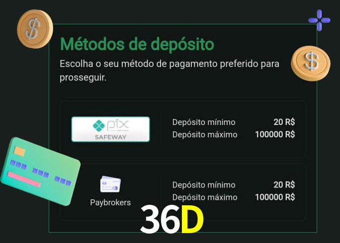 O cassino 36D oferece uma grande variedade de métodos de pagamento